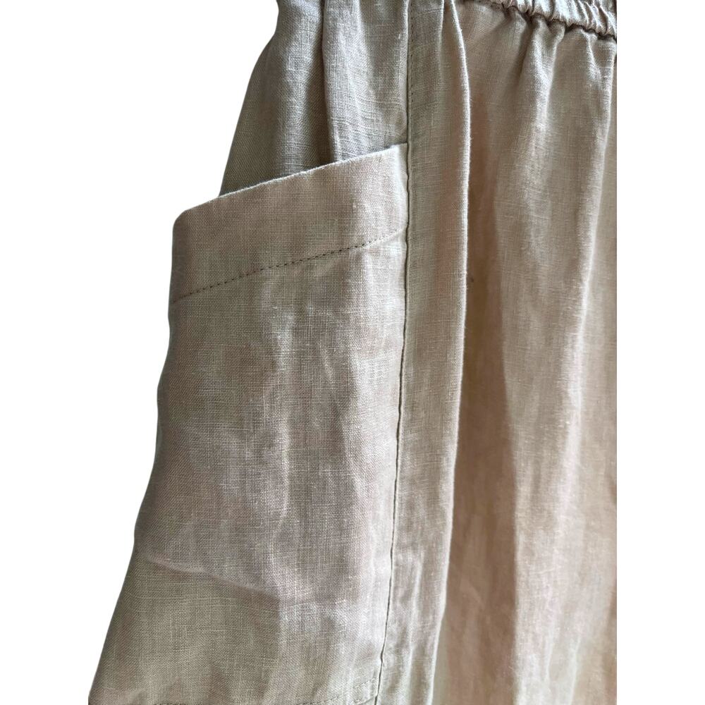 DKNY Pure Linen Drawstring Cargo Pants | Womens XL, sandalwood NEW! - Picture 10 of 12